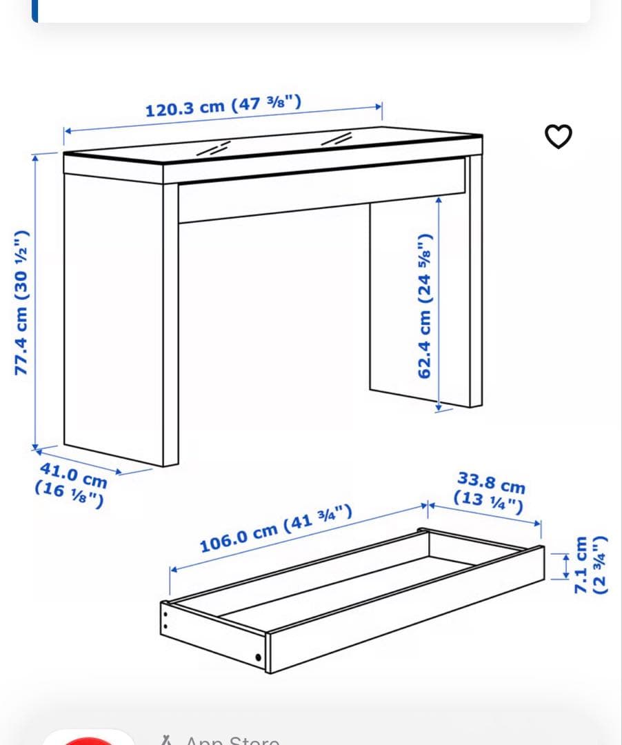 IKEA マルム ドレッサーテーブル