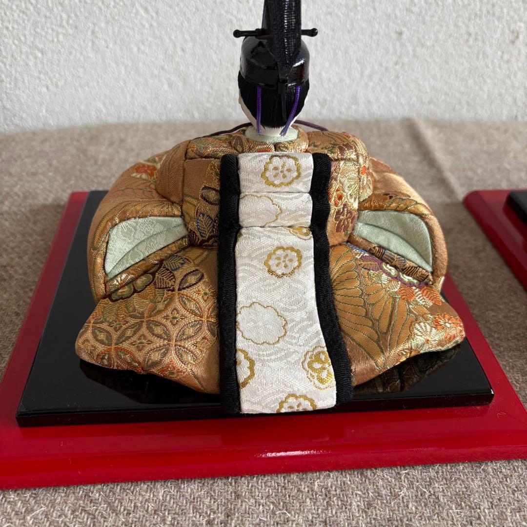コンパクト 木目込み お内裏様・お雛様（新王飾り）