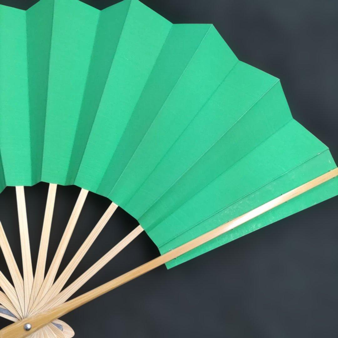 舞扇 (63) 新品未使用 表裏色違い2本セット 美品 扇子 舞台 工芸品