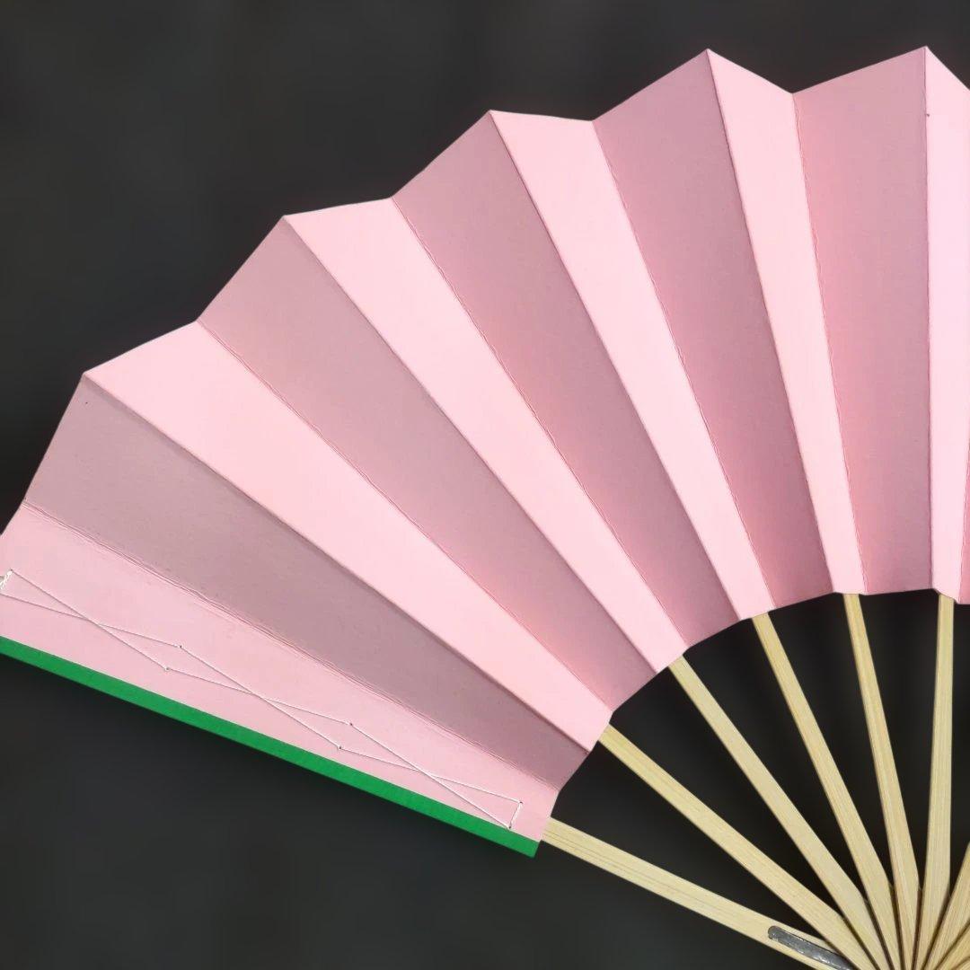 舞扇 (63) 新品未使用 表裏色違い2本セット 美品 扇子 舞台 工芸品