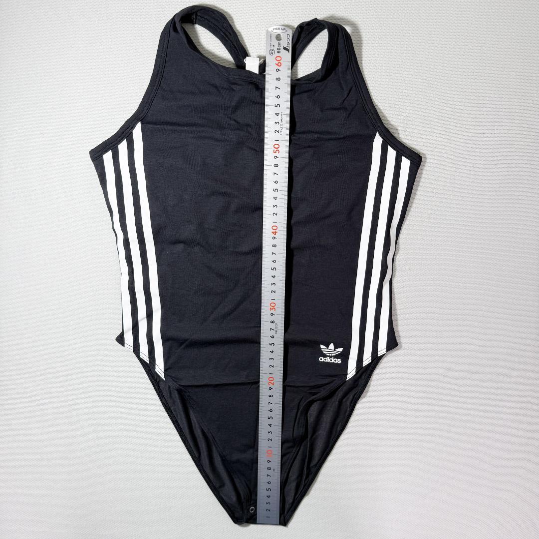 adidas ボディスーツ レオタード コットン Black 海外M