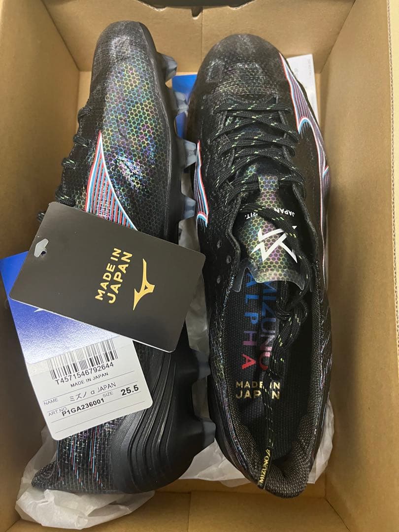 【新品未使用品】ミズノアルファα JAPAN ブラック