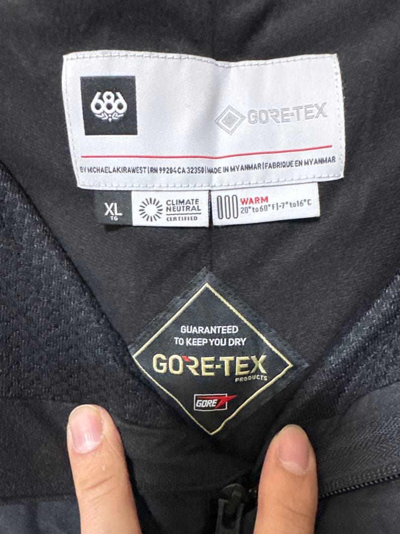 686 スノボウェア パンツ GORE-TEX XL 黒 美品