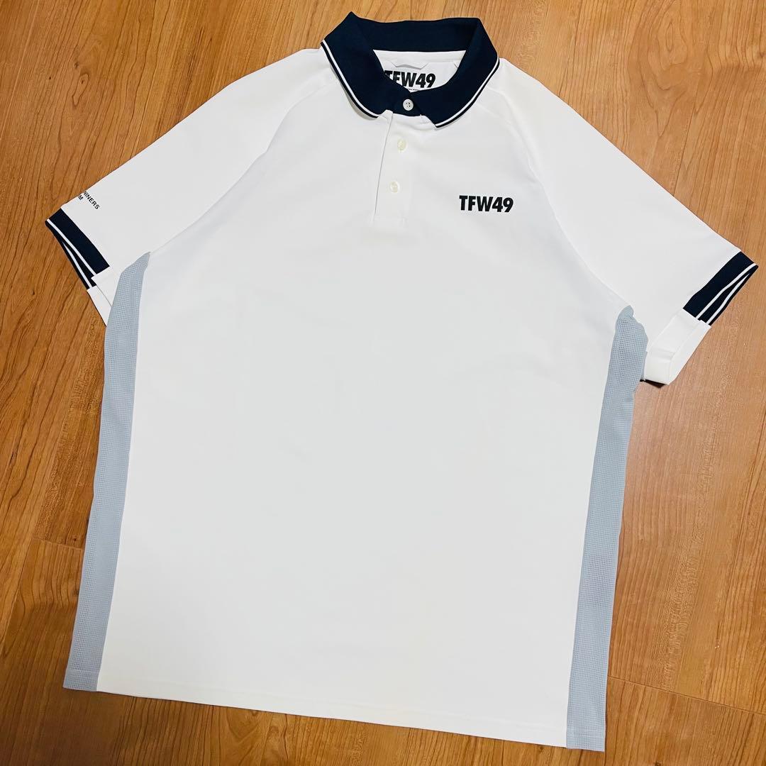 2025モデル　TFW49 ポロシャツ　ホワイト　XXL ゴルフ