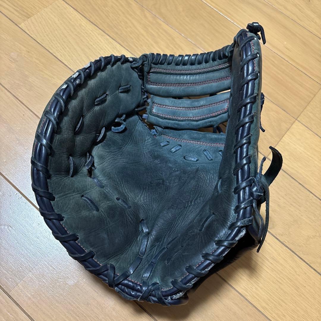 Mizuno 黒 レザー キャッチャーミット 硬式