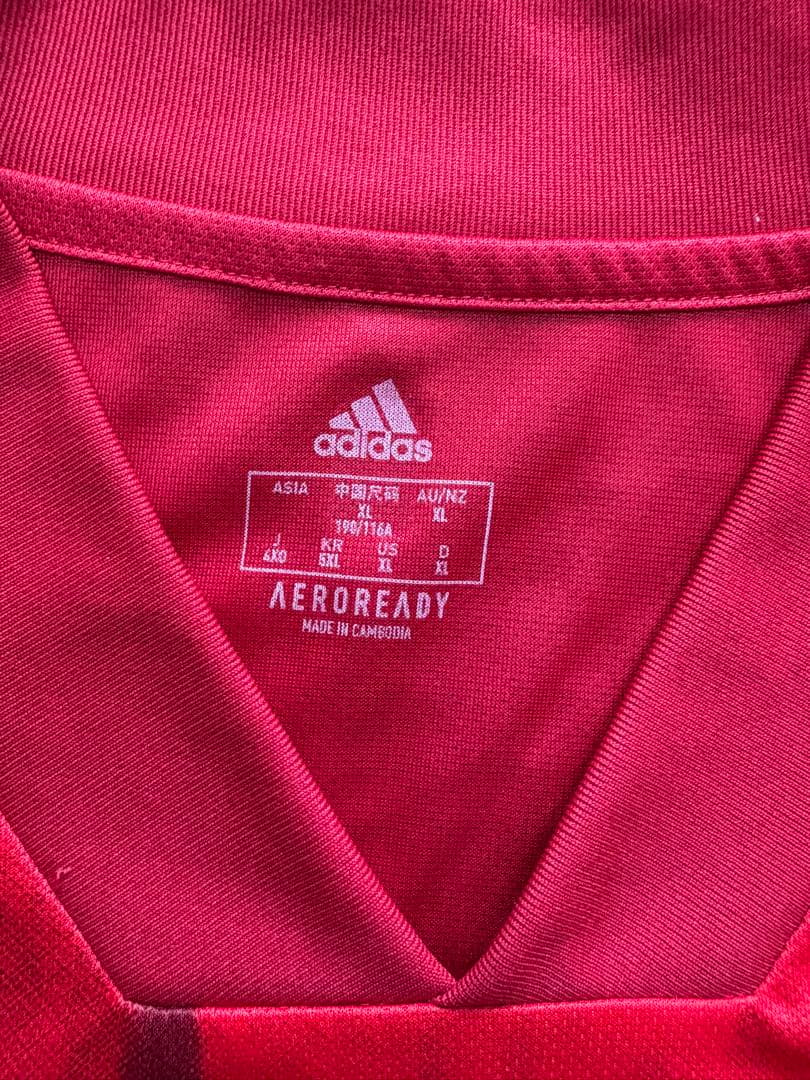 adidas AEROREADY 赤 Lサイズ シャツ