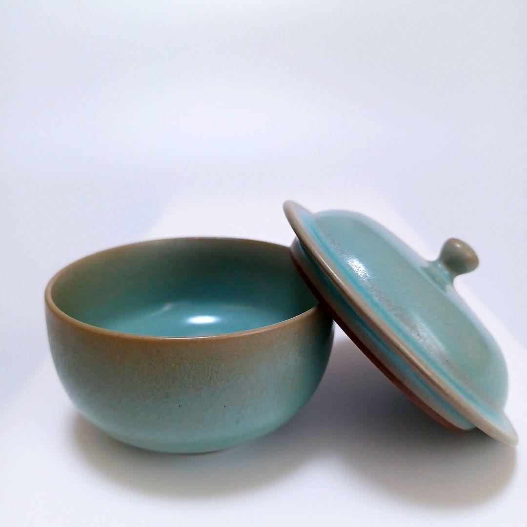 青磁　茶碗茶托　中国古美術