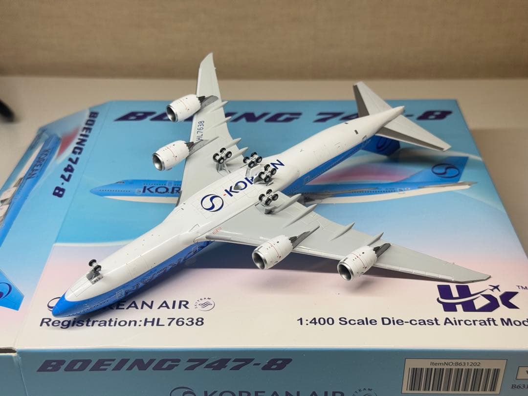 大韓航空 B747-8 HL7638 新塗装 希少 1/400 HX