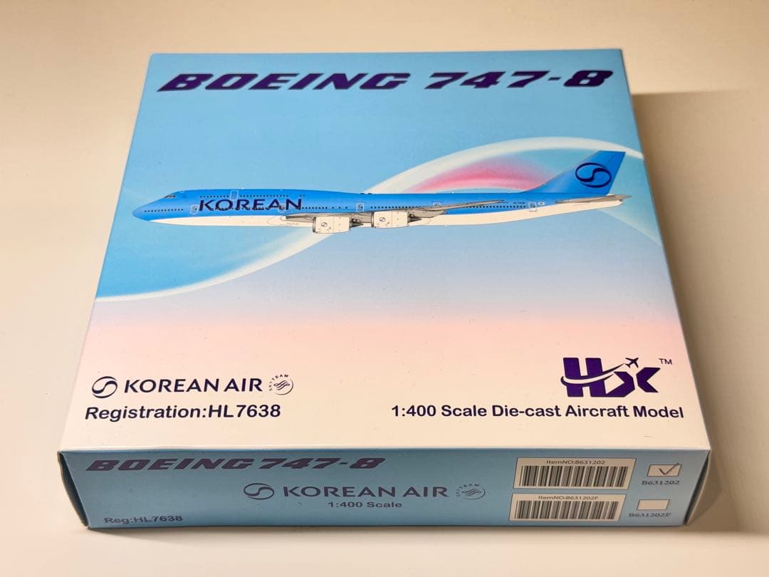 大韓航空 B747-8 HL7638 新塗装 希少 1/400 HX