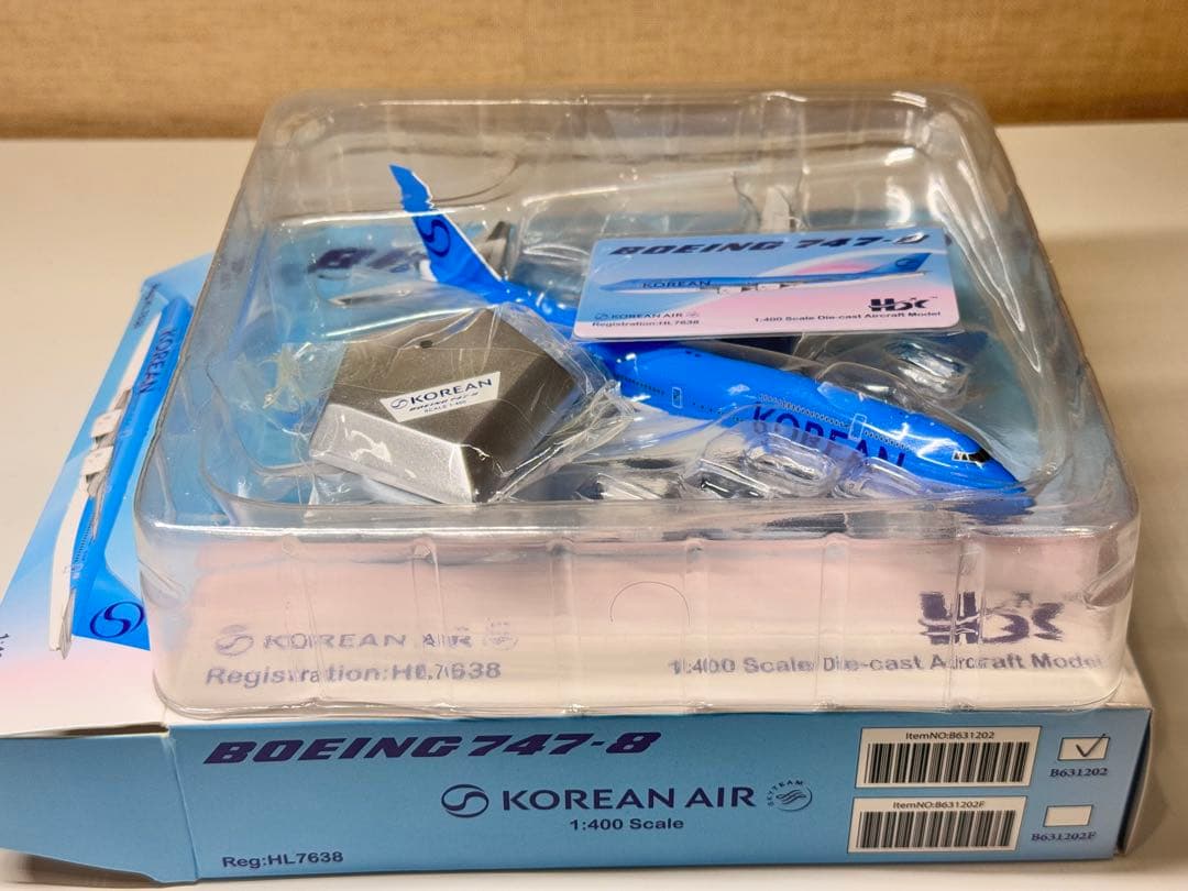 大韓航空 B747-8 HL7638 新塗装 希少 1/400 HX