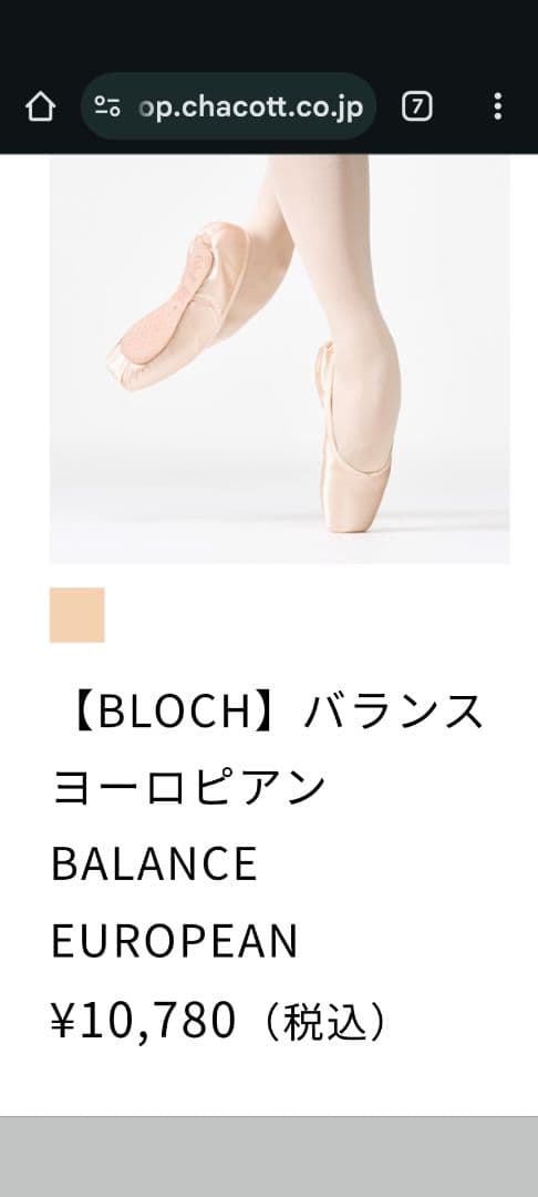 【新品未使用】Balance European トゥシューズ　26㌢