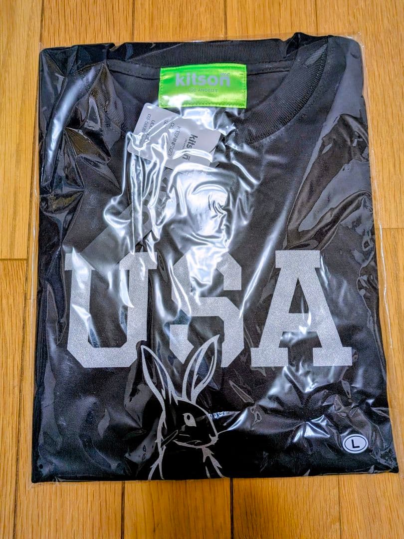 #ババババンビ　宇咲　kitson me　コラボTシャツ USAロゴ　L