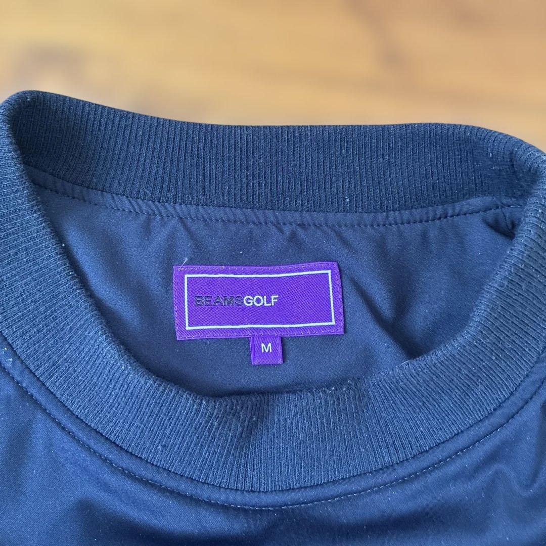 BEAMS GOLF スニード ネイビー ワッペン付きプルオーバー ゴルフウェア