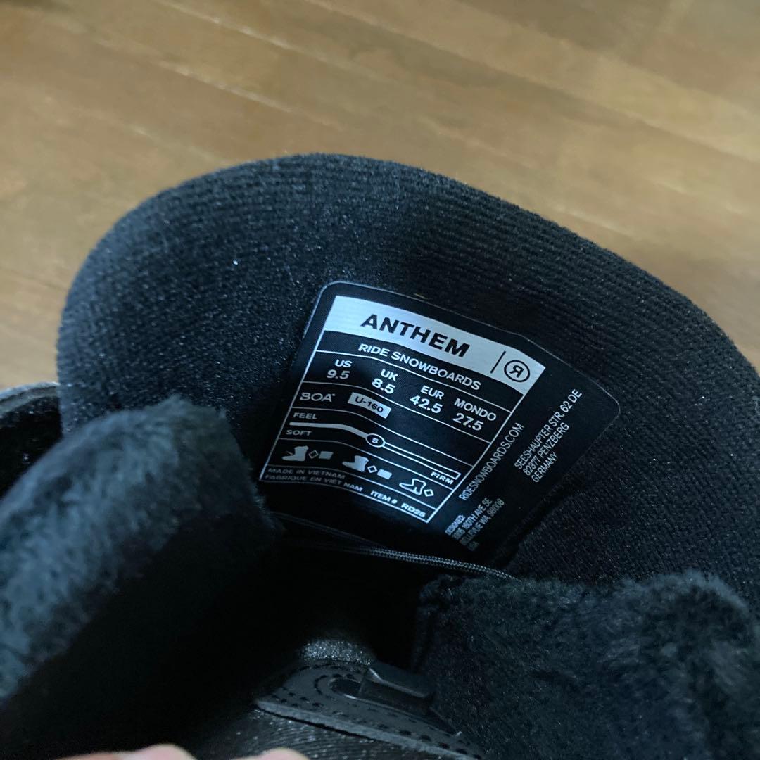 新品　RIDE ライド スノーボード ブーツ ANTHEM 25-26 モデル