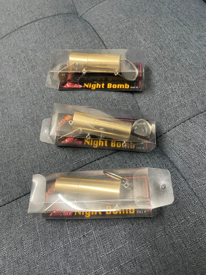 未使用 サーフフェイス ナイトボム トップウォータールアー3個まとめ売り 釣り具