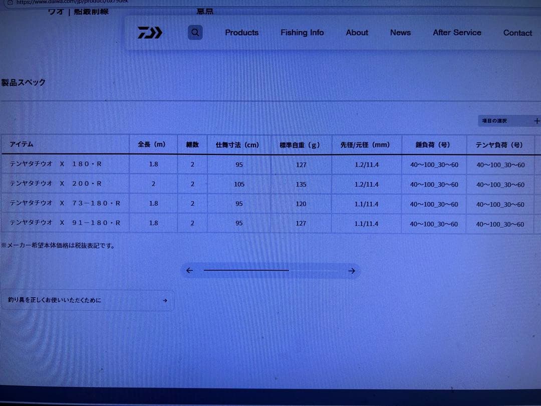 Daiwa テンヤタチウオX-73 180