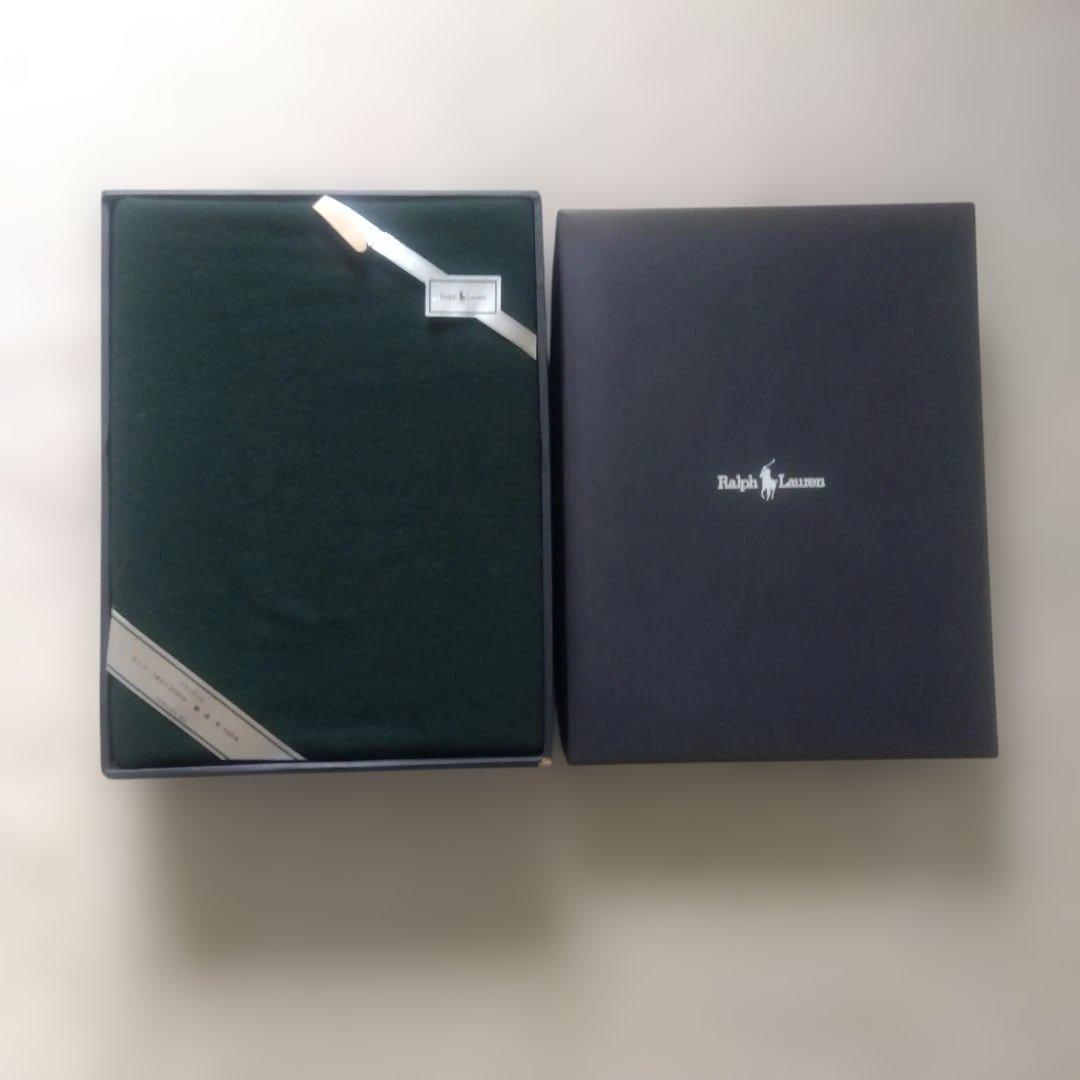 RALPHLAUREN　ラルフローレンブランケット　モスグリーン
