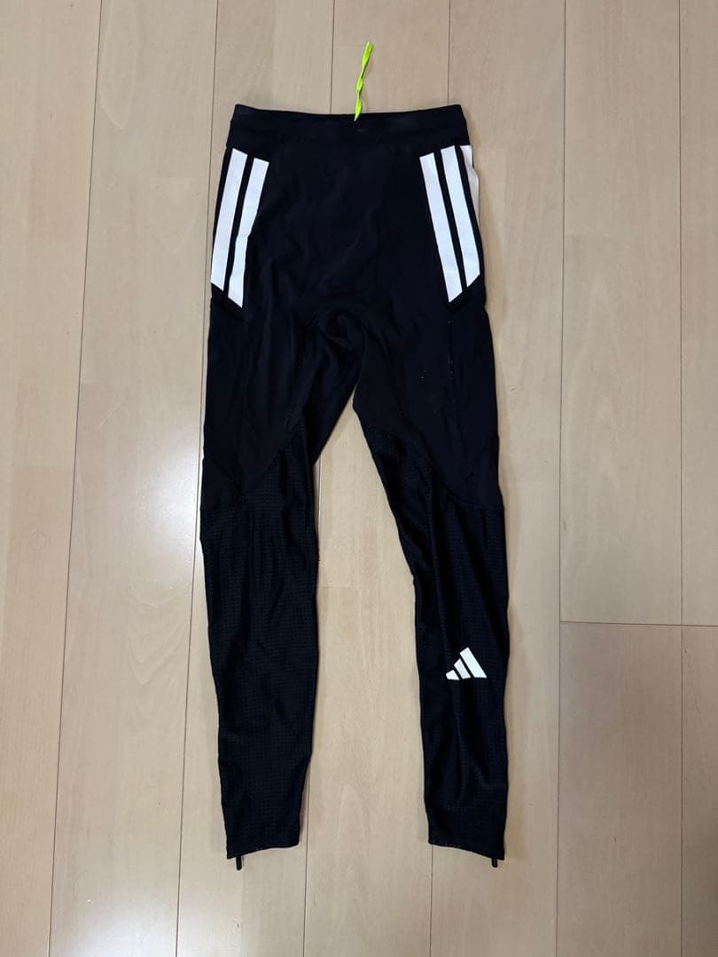 p*.様 adidas ADIZERO ランニングパンツ 黒