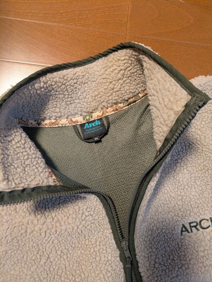 ウェア ARCH damask boa fleece jacket BEIGE XL