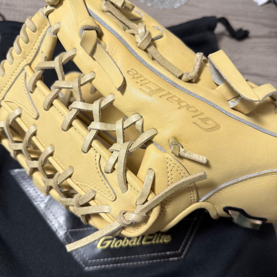 ミズノ グローブ グローバルエリート 軟式用グラブ 外野手用 ベージュ