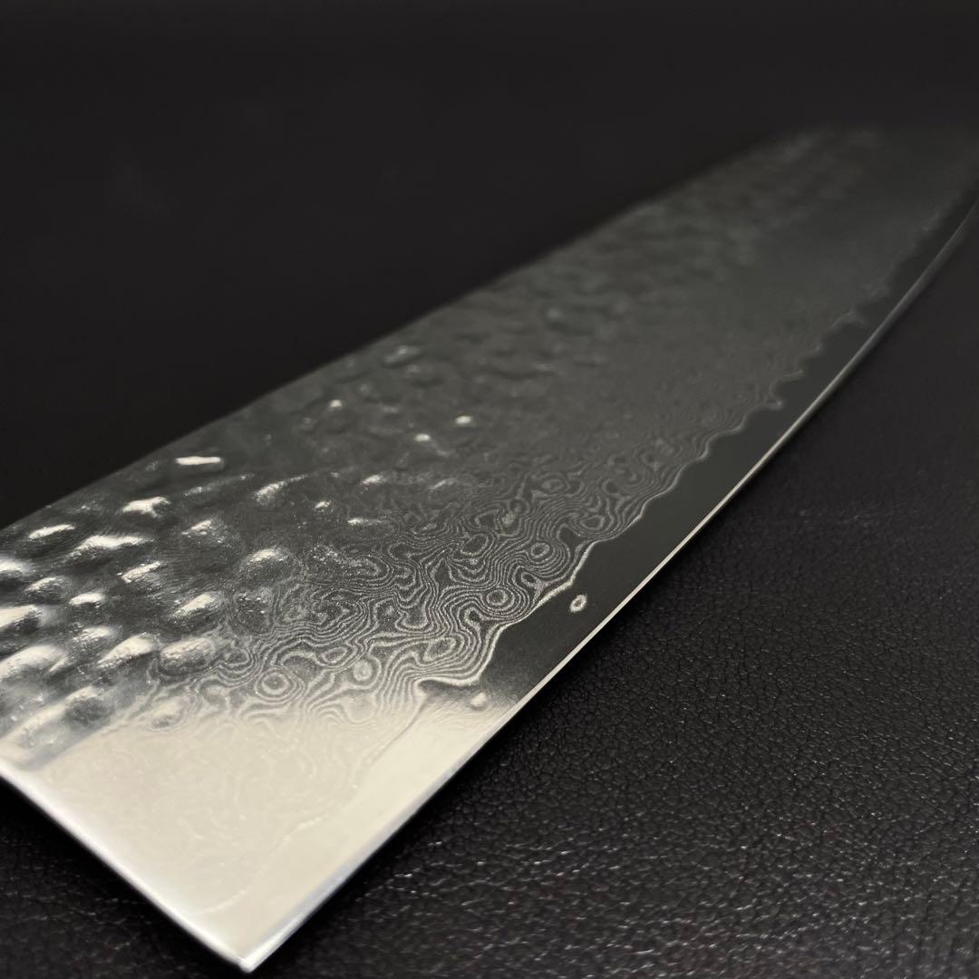 切付包丁 VG10 鎚目 67層ダマスカス 220mm ステンレス