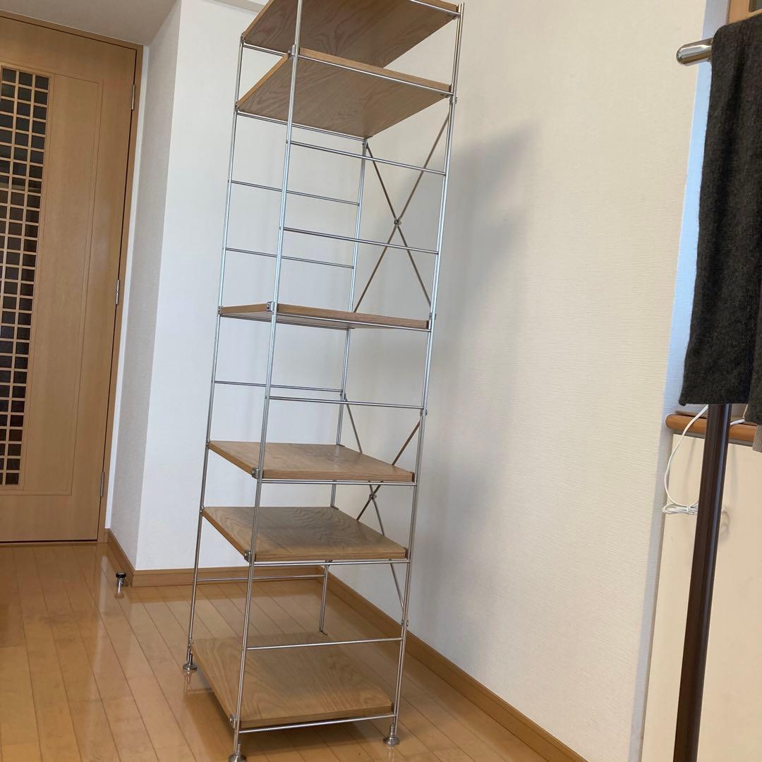 ★無印良品★ ステンレスユニットシェルフ大　オーク材棚セット
