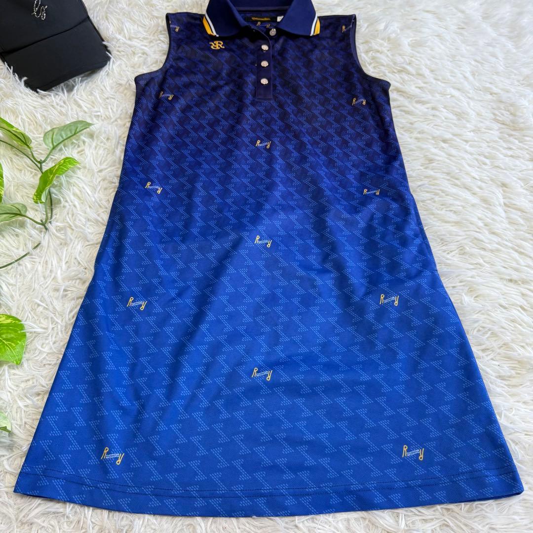 【レザレクション】美品 ワンピース ノースリーブ 総柄 グラデーション S