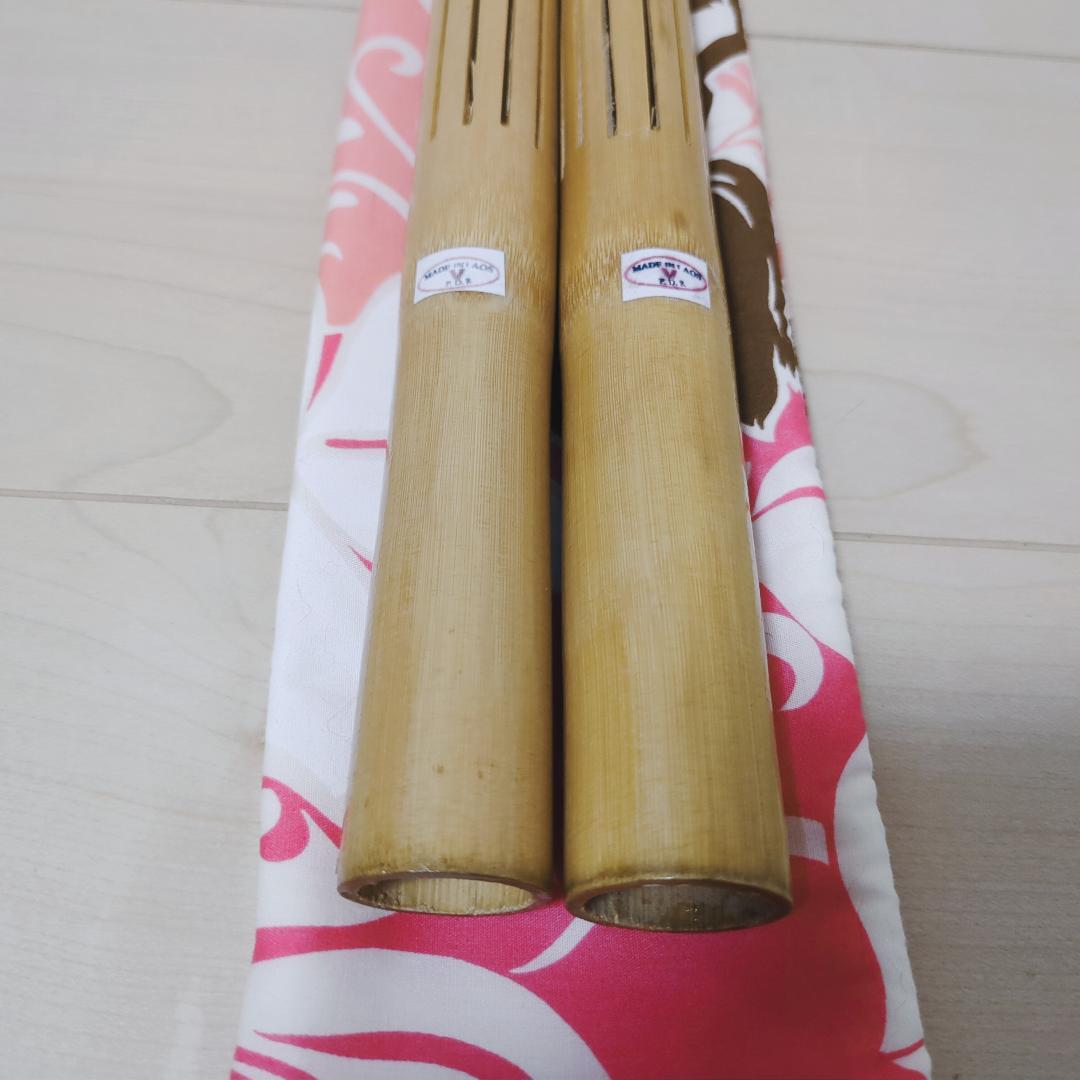 【美品】フラダンス用楽器 プイリ ラオス製 キーパー・ケース付属 50cm 竹製