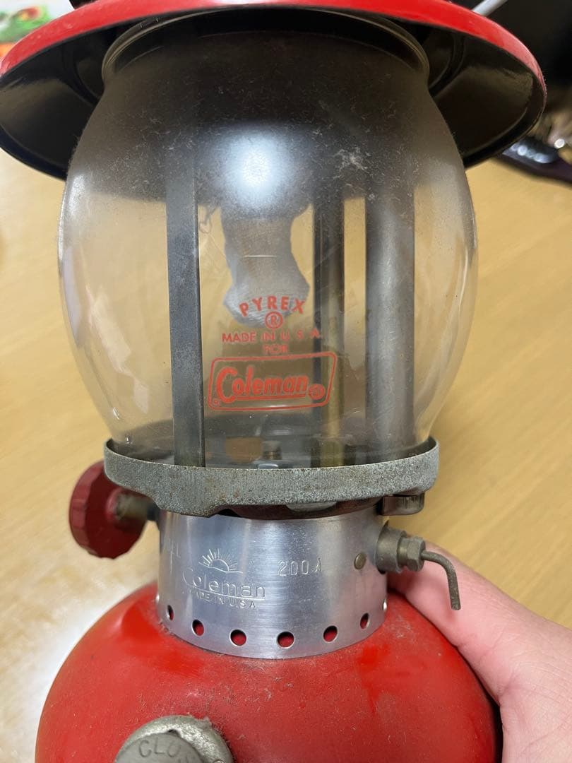 Coleman 赤 ランタン PYREX製　200a 66年