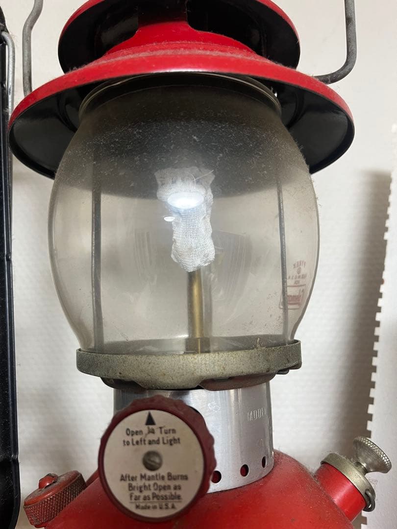 Coleman 赤 ランタン PYREX製　200a 66年