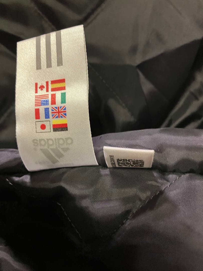 メ5259 未使用adidas アディダス シルバー フード付きベンチコート L