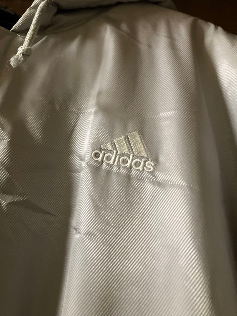 メ5259 未使用adidas アディダス シルバー フード付きベンチコート L