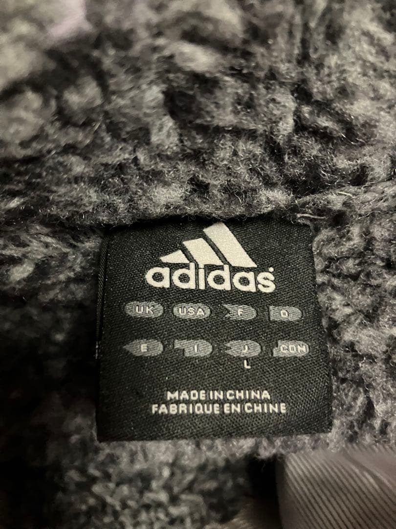 メ5259 未使用adidas アディダス シルバー フード付きベンチコート L