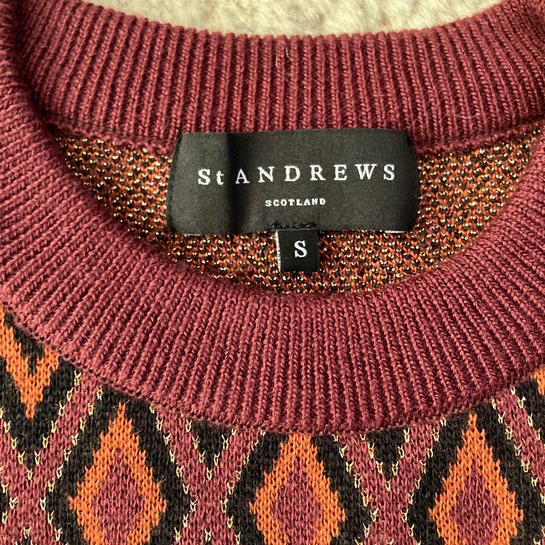 St Andrews ダイヤモンドパターン セーター Sサイズ