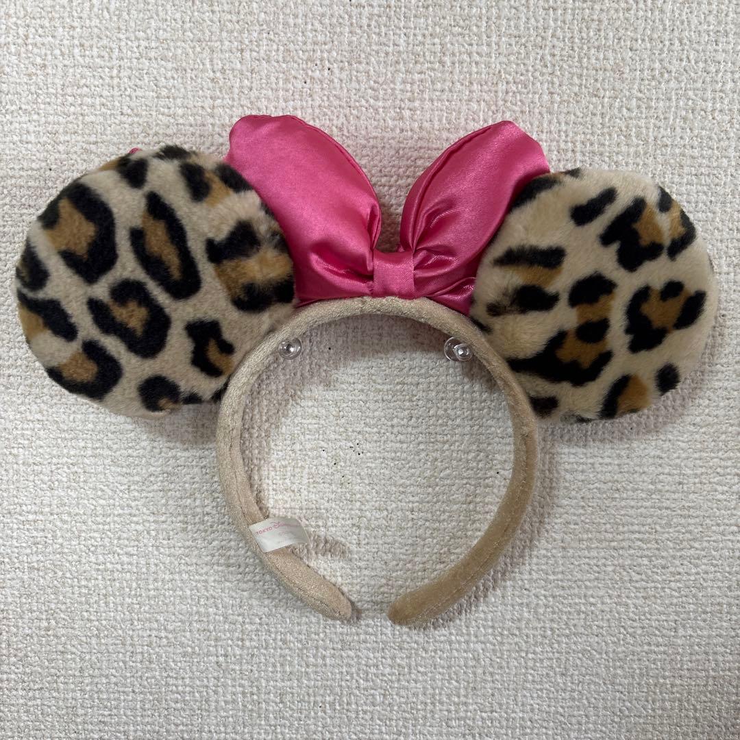 ミニーマウス ヒョウ柄カチューシャ ミニーちゃん ディズニー