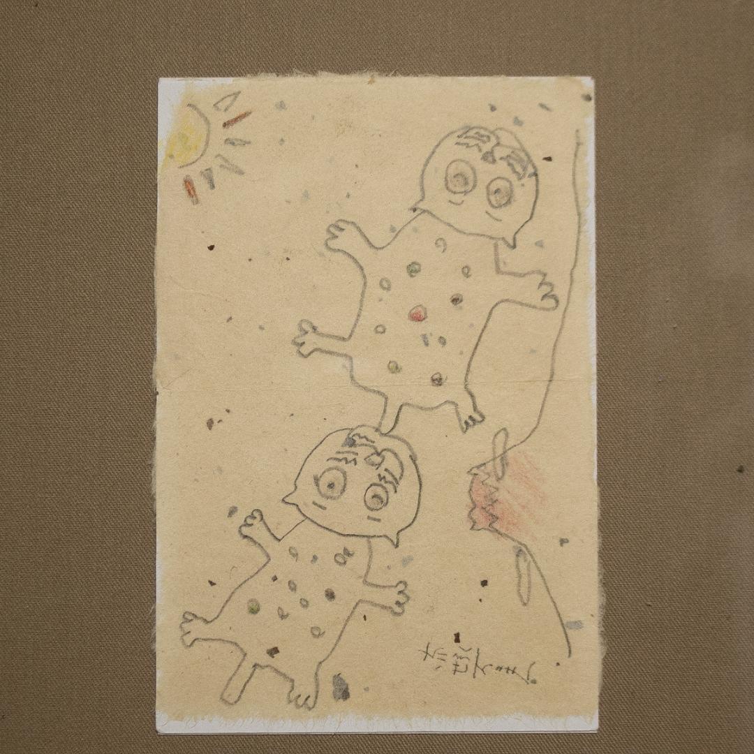 766　赤塚不二夫　ネコ　葉書サイズ　直筆作品