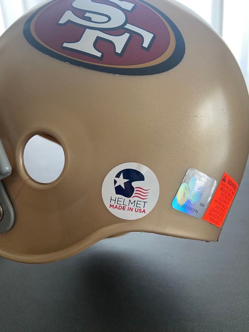 Franklin SF49ersアメリカンフットボール ヘルメット ゴールド
