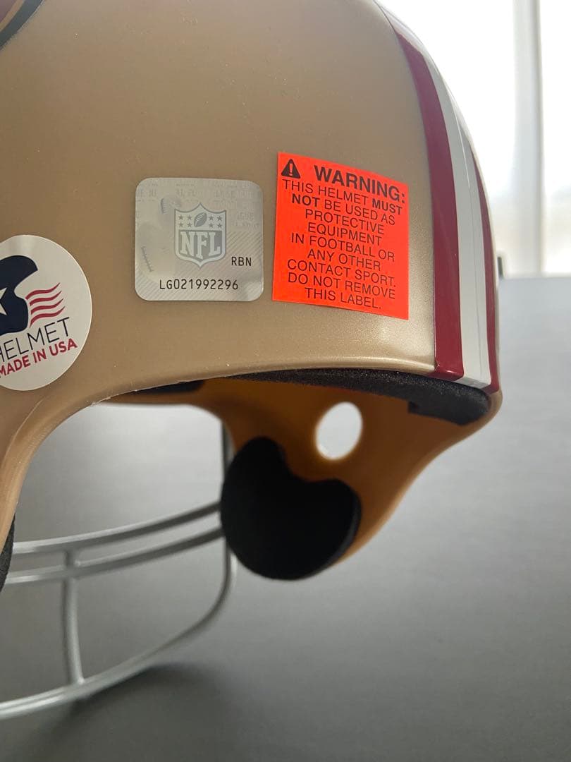 Franklin SF49ersアメリカンフットボール ヘルメット ゴールド