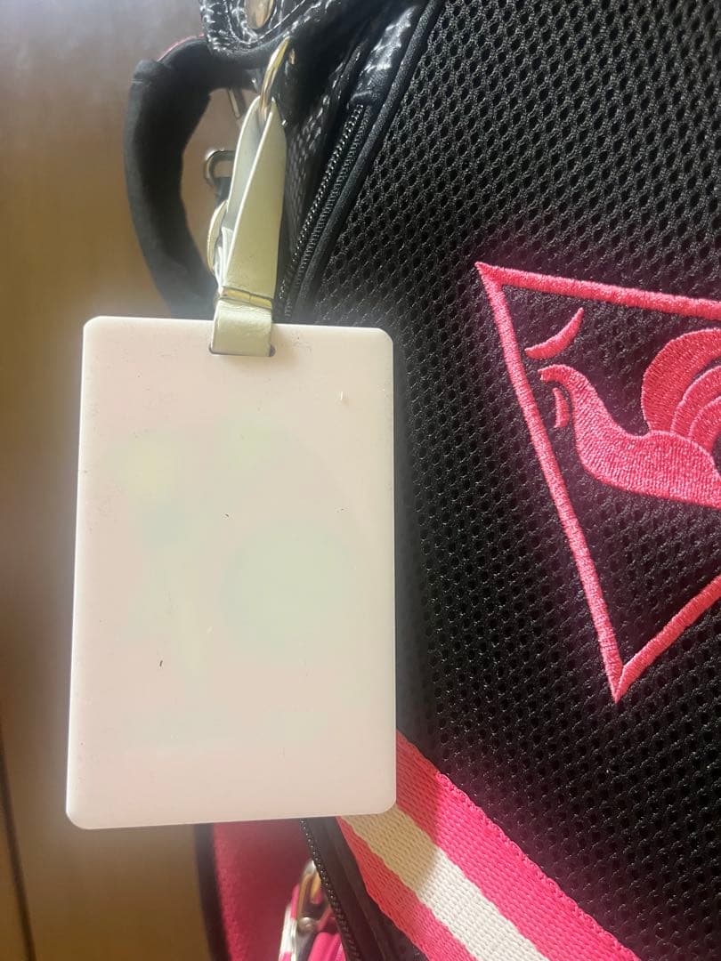 le coq sportif キャディバッグ ブラック・ピンク レディース