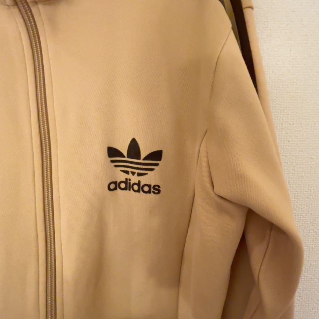 adidas ベージュ ジャージ ジャケット M
