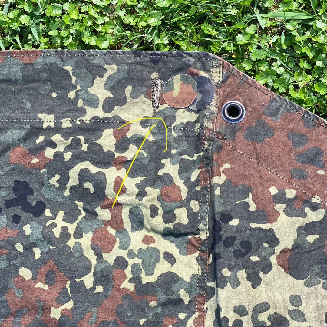 ドイツ軍幕　パップテント②　ハーフシェルター　２枚　ペグ８本　収納袋セット