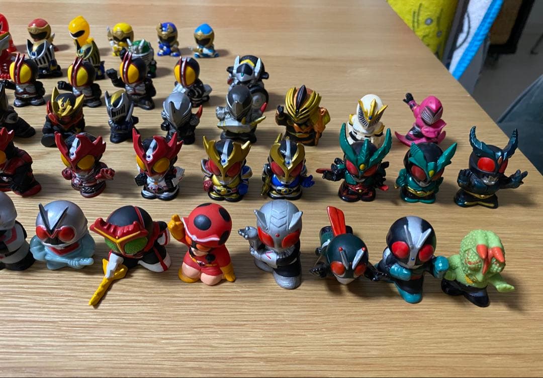 仮面ライダー 指人形　戦隊ヒーロー複数　57体セット
