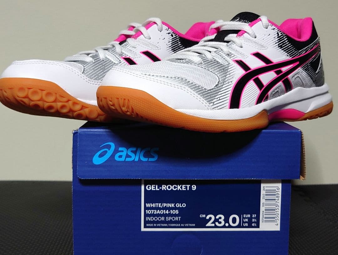 ASICS GEL-ROCKET 9 ホワイト/ピンク 23.0cm