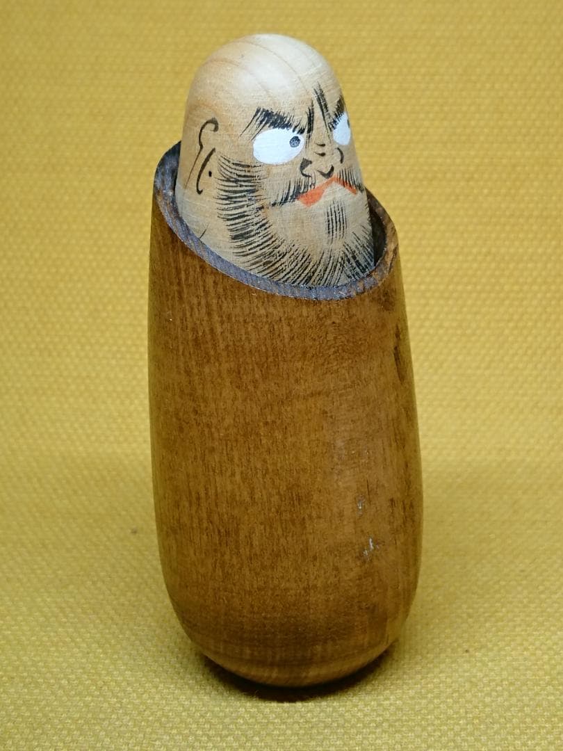 人形　だるま　達磨　木製　オブジェ　置物　インテリア　工芸品　美術品　A1001