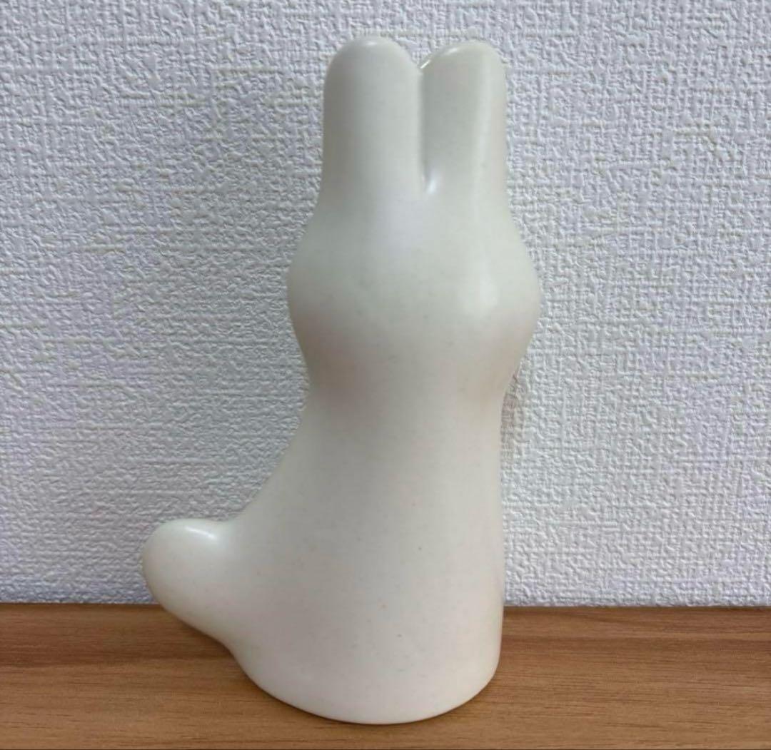 鹿児島睦 En Liten Vanうさぎ　White フラワーベース　花瓶