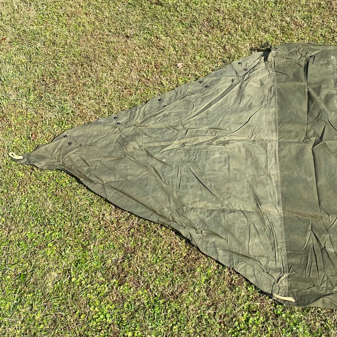 USパップテント①　アメリカ軍幕　米軍　ハーフシェルター２枚　ポール・ペグセット