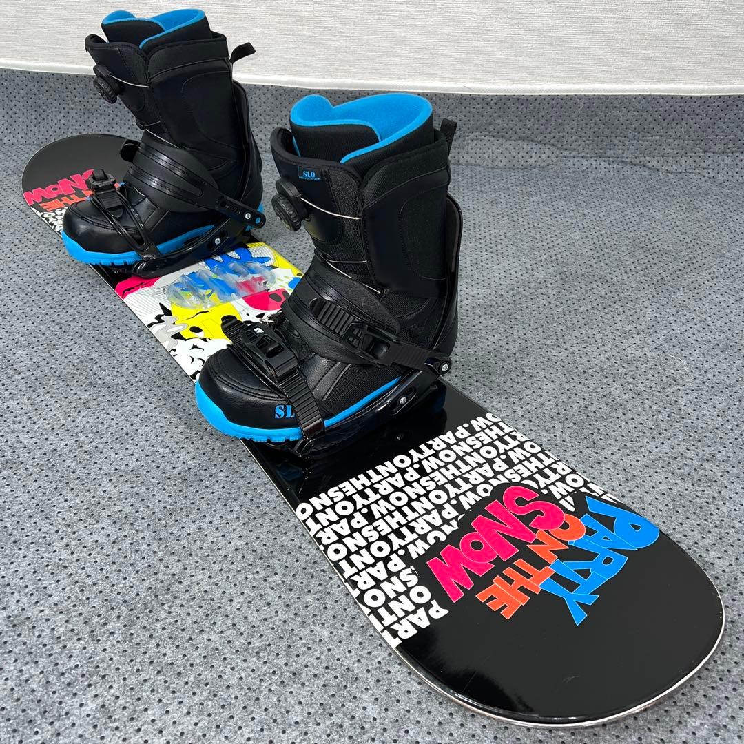１回使用 キッズスノーボード 130cm SLQ×バイン×ダイヤルブーツ