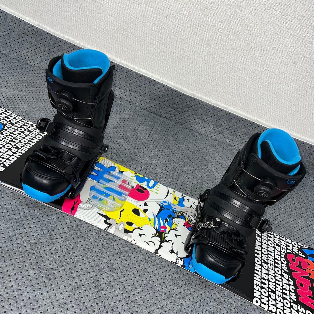 １回使用 キッズスノーボード 130cm SLQ×バイン×ダイヤルブーツ