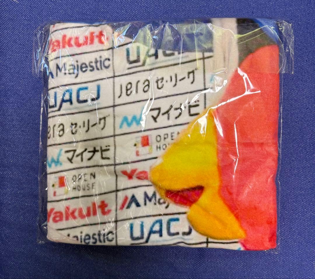 東京ヤクルトスワローズ　長岡秀樹　2024　つば九郎セルフバチリワイドバスタオル
