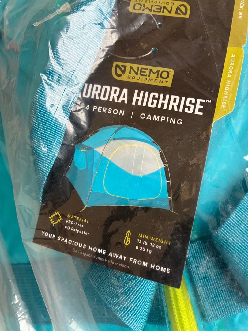 ニーモ　NEMO AURORA HIGHRISE 4人用テントNM-ARH-4P